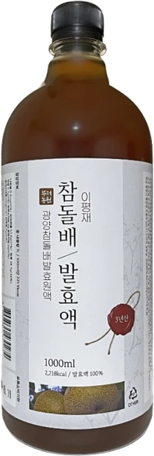 과일청 참돌배청 광양 돌배 도라지 수세미 배즙 음료 액기스 자연숙성, 1개, 1L - 쿠팡