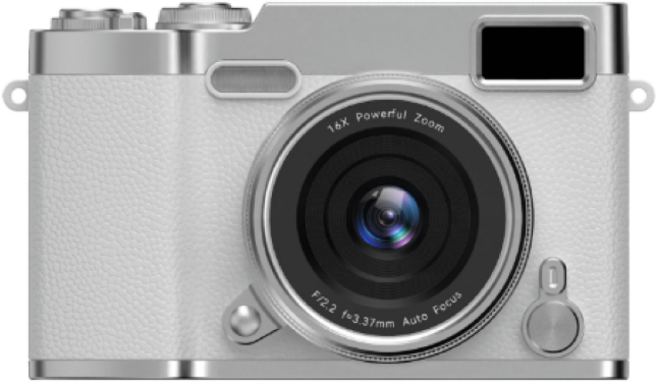 Havos 카메라 고화질 5000만화소 디지털카메라 CCD필터 휴대용 빈티지카메라 180도폴더 폰전송 고음질 녹화 화보촬영, 하얀색-512G