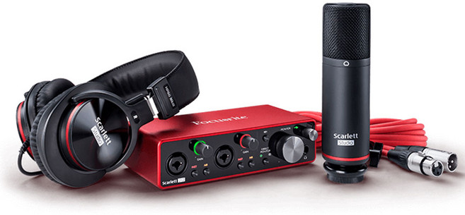 [정품] 포커스라이트 Scarlett 2i2 studio 스칼렛 2i2 스튜디오 3세대+팝필터+롱스탠드 오디오 인터페이스 방송용 패키지