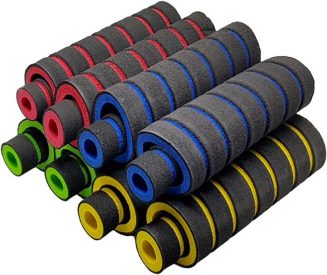 수항 오토바이 자전거 킥보드 스펀지그립 브레이크그립 핸들그립 4개 1세트, 녹색