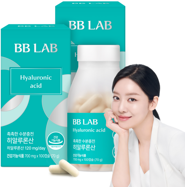 뉴트리원 비비랩 촉촉한 수분 충전 히알루론산, 100정, 2개