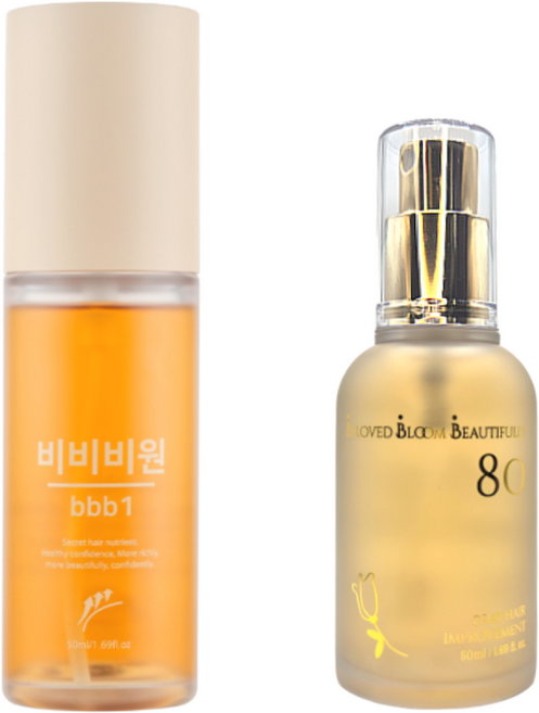 (비비비원) Y존빈모 모발탈모 남성형탈모 여성형탈모 구렛나루 겉눈썹까지 풍성하게 특허성분 발아순 함유 + (비비비80) Y존 새치 염색없이 뿌리부터 검게 블랙턴 set, 1개, 50ml