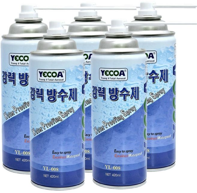 초강력 고무계 방수 스프레이 420ml 방수코팅 욕실 방수 방청 겸용 외벽 철재 배관 보호, 5개