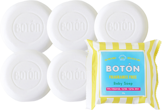 보통 유아 비누 무향, 100g, 6개