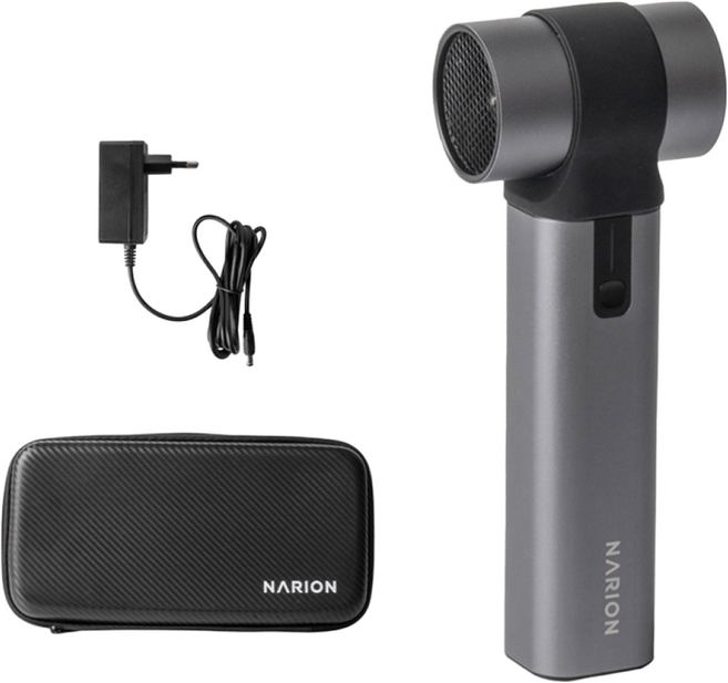 나리온 울트라 터보 미니 에어건 송풍기 휴대용 차량 세차 캠핑 NRA-129, 1개, 본품 + 배터리1개