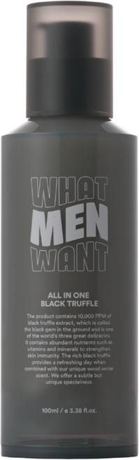 왓맨원트 남성용 블랙 트러플 올인원 로션, 1개, 100ml