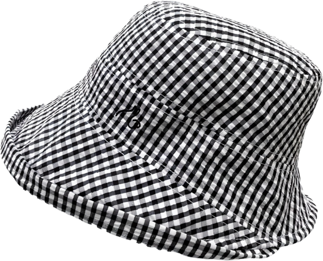 [빅토리아] 리플지지미 체크벙거지 중년 여름모자 버킷햇 햇빛가리개