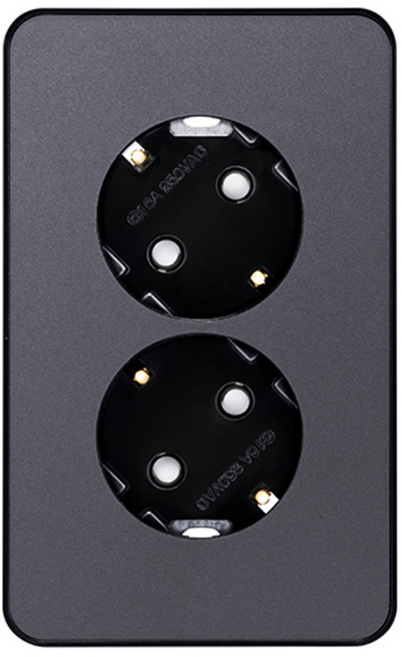 디아트 콘센트 2구 매트그레이, 1개