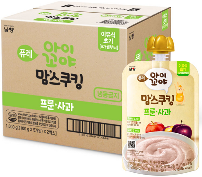 아이꼬야 맘스쿠킹 이유식 6개월부터, 100g, 10개
