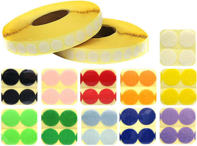 원형 롤 찍찍이테이프 찍찍이롤 원형 칼라 2.5cmx20yd(약18m), 보슬이, 분홍, 1개