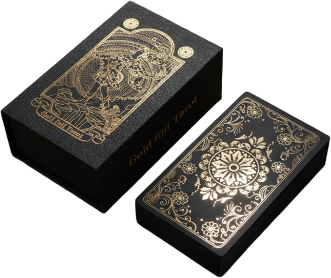 iKlim 다크골드타로카드 카드보관파우치 한글설명서 유니버셜웨이트 타로카드, 1개