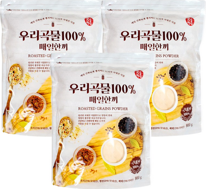 11가지 우리곡물 100프로 매일한끼 미숫가루, 3개