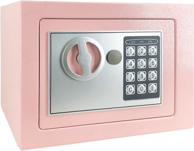 쿠웅 소형 미니 금고, 핑크