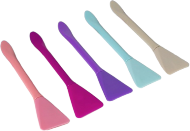 레인보우 실리콘 팩붓 팩브러쉬 미용붓 (낱개) 아이크림스틱 붓 화장품팩붓, 레인보우 팩붓-퍼플, 1개