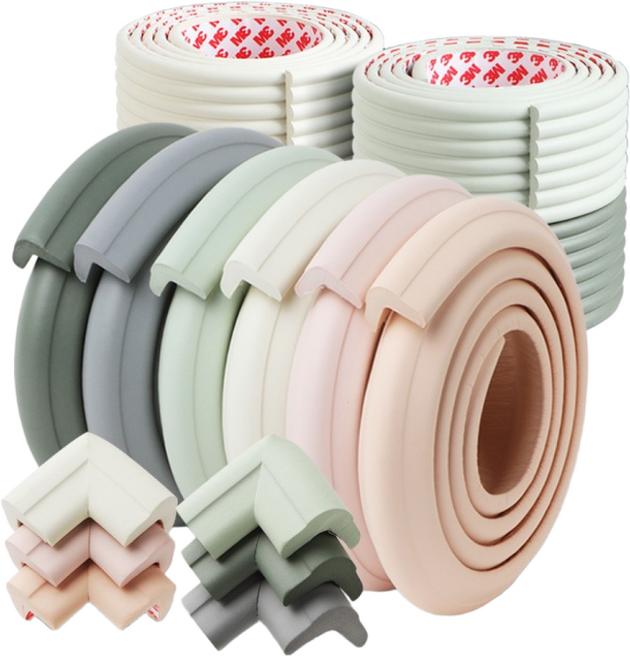 모서리 보호대 2m 스펀지 쿠션 가드 부딪힘 방지 안전 충격 흡수 패드 테이프 식탁 책상 주방 뾰족한 부분, 모서리보호대 고급형 아이보리, 1개