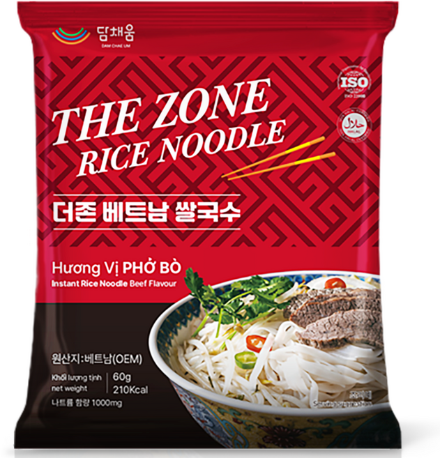 담채움 더존 베트남 소고기 쌀국수, 5개, 60g