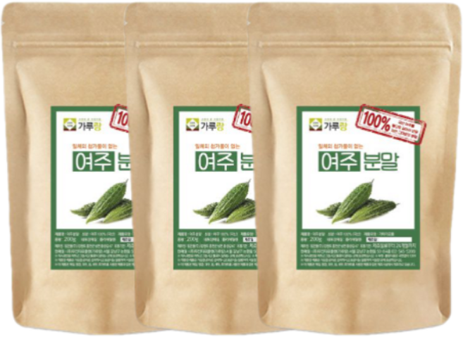 가루랑 100% 국산 여주분말 선식, 200g, 3개