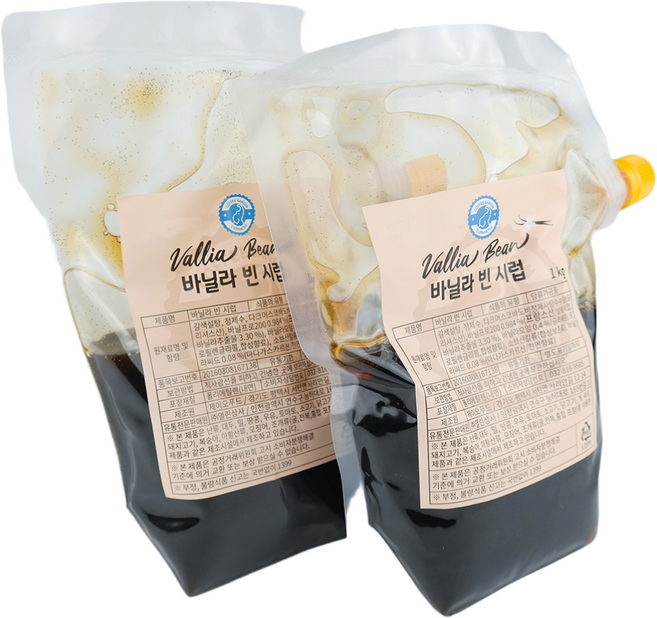 바닐라 빈 시럽 1kg 마다가스카르 씨드 사용 / 커피상인, 2개