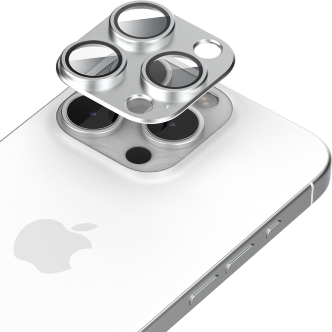 아이쉘 빛번짐 방지 메탈 카메라 보호 풀커버 강화유리 필름, 1개