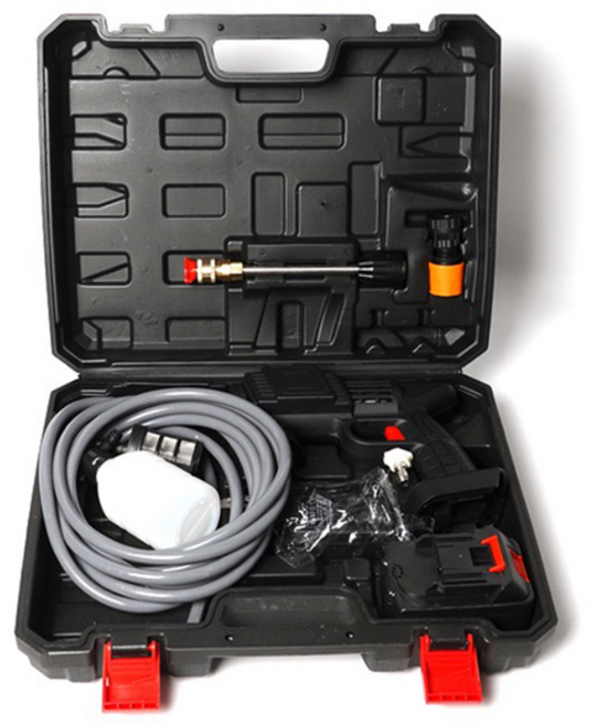 휴대용 가정용 세차 물총 충전식무선고압세차기 셋트, 1세트