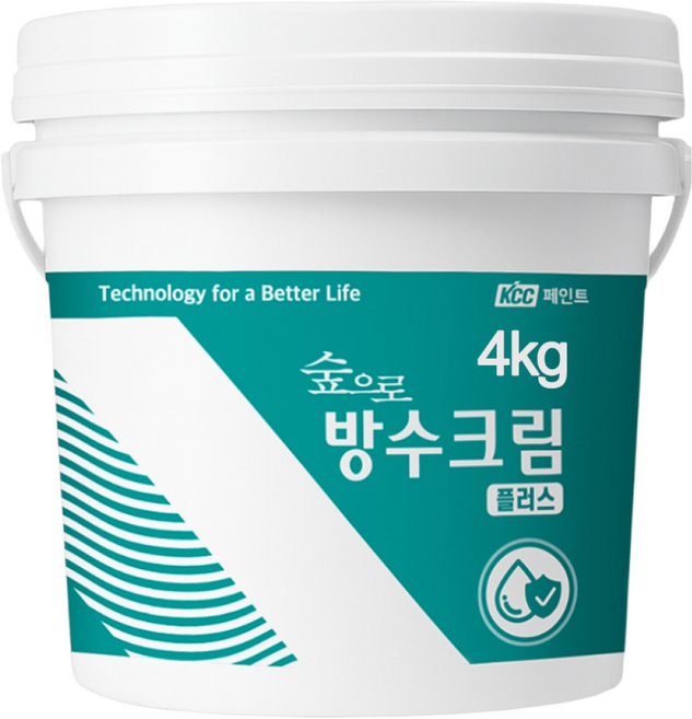 KCC페인트 숲으로 방수크림 플러스, 1개, 4kg, 투명(건조후)