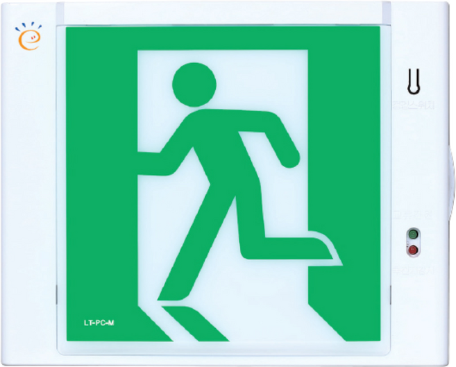한국소방자재 피난구 유도등 벽부형 소 중 대형 리더스테크, 혼합색상, 1개