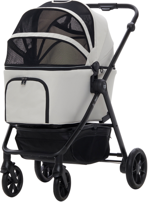 버디두기 라이더 보스 반려동물 유모차, 베이지, 색상:베이지