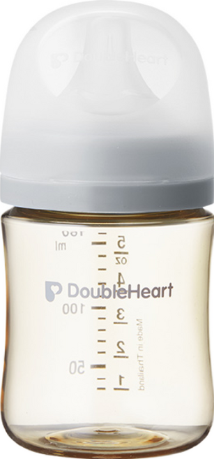 더블하트 모유실감 3세대 PPSU 새벽그레이 160ml (S젖꼭지포함), 그레이, 5개