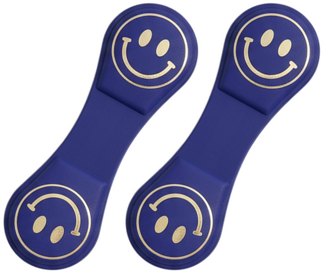 캐디샵 골프 자석 볼마커 금박 양면 클립 세트, 1세트, 네이비