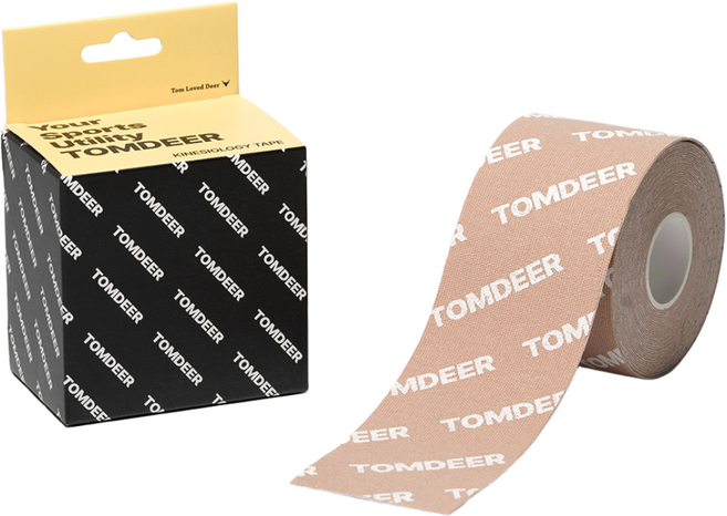 톰디어 독일 헨켈 점착제 키네시올로지 근육 무릎 발목 손목 스포츠 테이핑 테이프, 1개