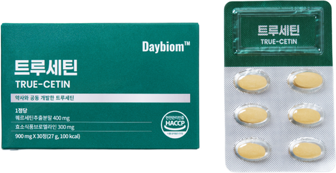 데이바이옴 퀘르세틴 브로멜라인 특허 트루세틴 900mg, 1개, 30정
