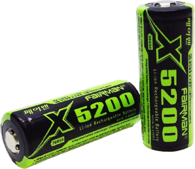 페어맨 Li-ion 26650 5200mAh 충전지, 1개입, 1개