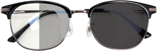 변색안경 JB9 click 하금테 2컬러 블루라이트차단 멀티안경 선글라스 자외선차단 클릭 남녀공용 제이비나인 +케이스+안경수건