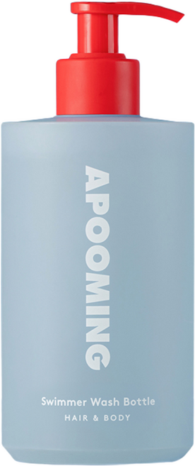 어푸밍 스위머 워시 보틀 헤어 앤 바디 올인원 수영샴푸, 1개, 400ml