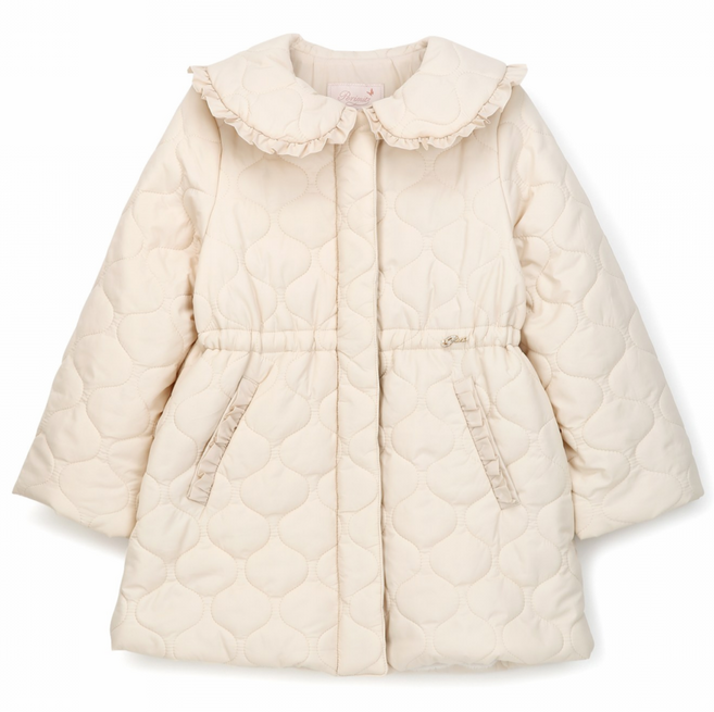 페리미츠 프릴 카라 퀼팅 사파리 입학 신학기 봄 코트 키즈 아동 유아 간절기 누빔 패딩 P2611F051