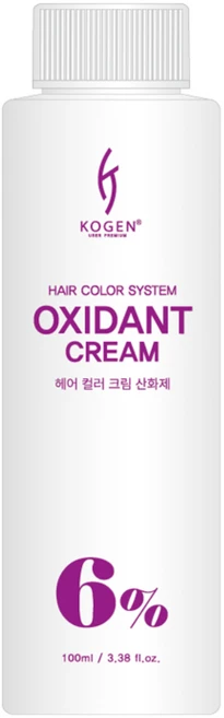 코겐 옥시던트 헤어 컬러 크림 산화제 6% 100ml 탈색 염색 산화제, 1개 - 쿠팡