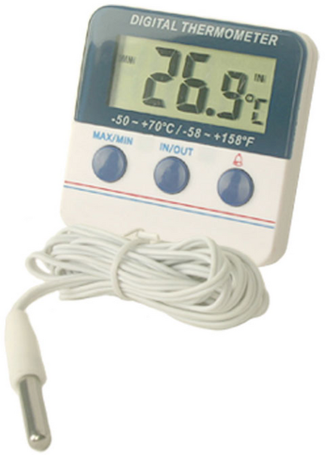 투반 내 외부센서 디지털온도계, 네이비, 1개