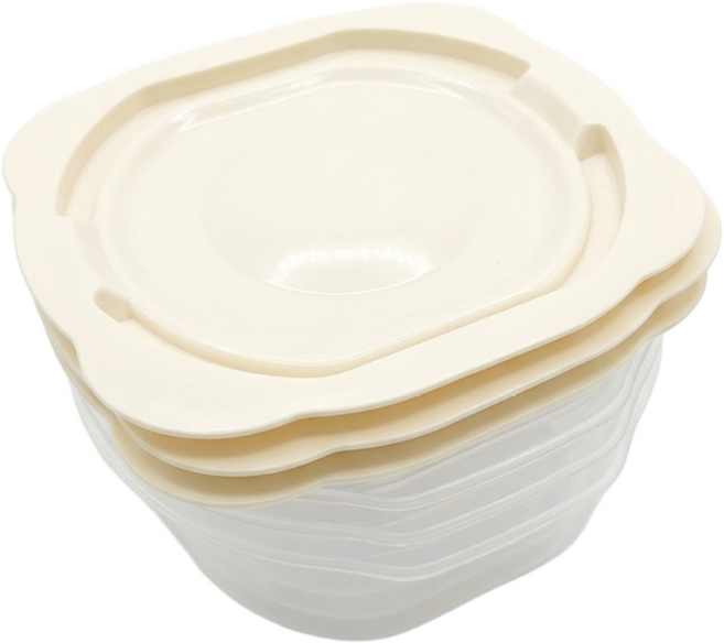 전자렌지용 보관용기, 흰색, 3개