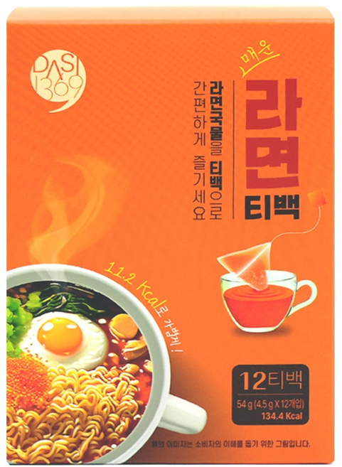 살림마루 매운 라면티백 12P 1박스, 4.5g, 12개