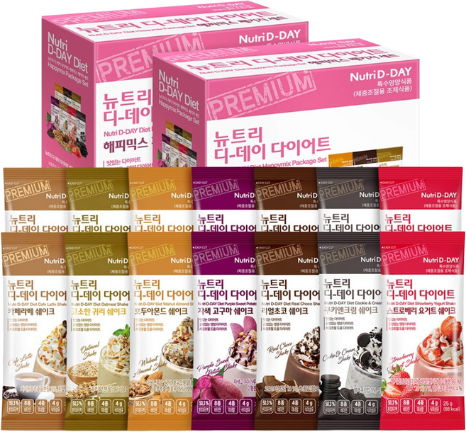 뉴트리디데이 다이어트 해피믹스 패키지 세트, 350g, 2세트