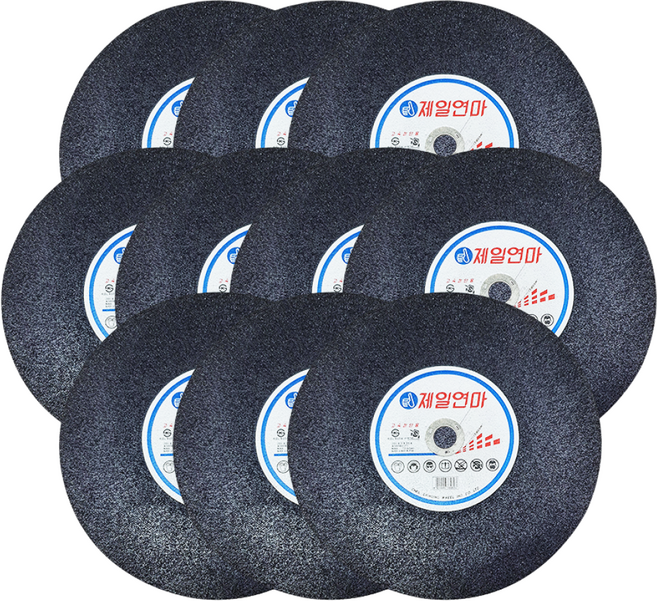 (10장) 고속 절단용 제일연마 14인치 절단석 (검정), 10개