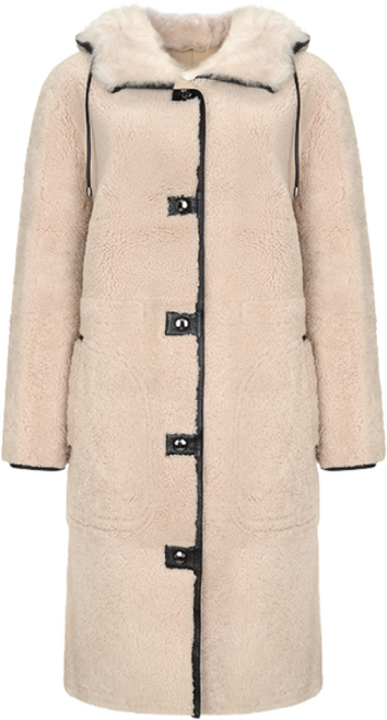 [보그너] 여성 양모 롱 점퍼 BEIGE