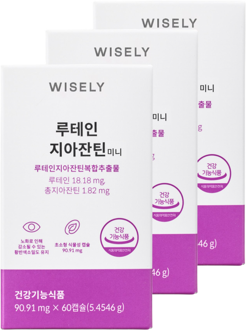 와이즐리 루테인지아잔틴 미니, 60정, 3개