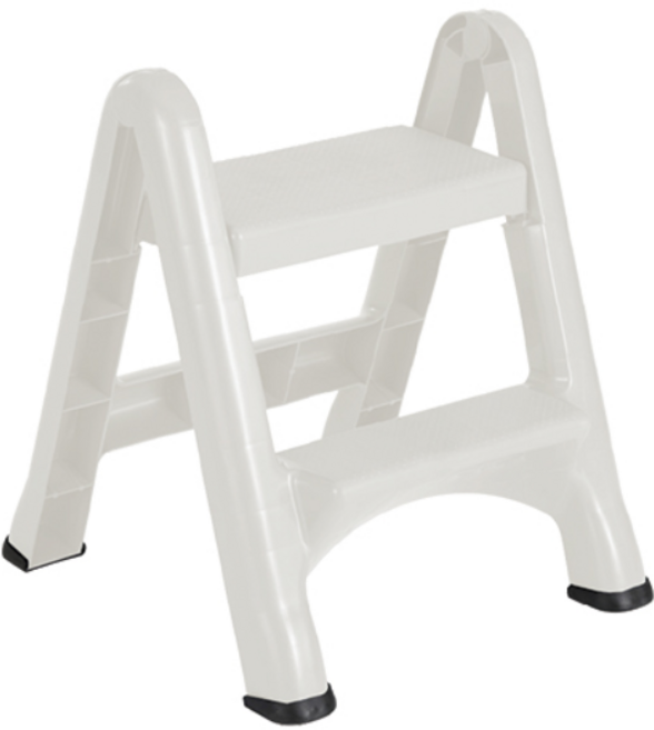 러버메이드 접이식 2단 사다리 스탭스툴 가정용 사다리 흰색, 1개