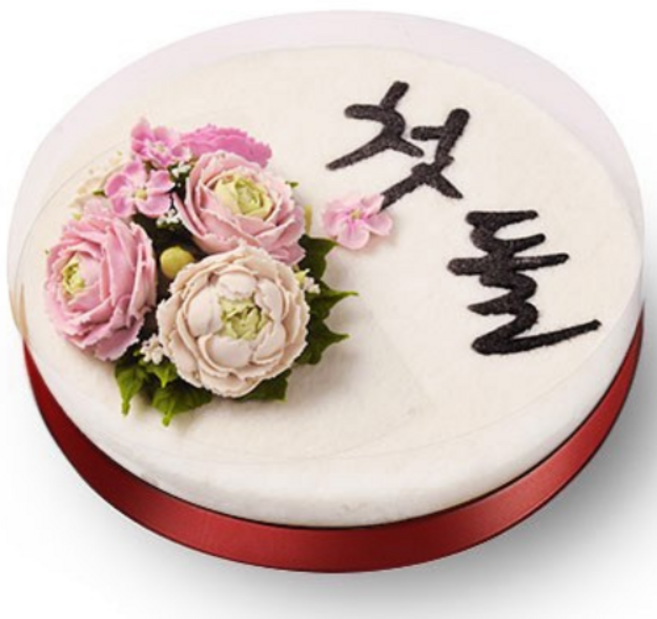 [떡보의하루 본사] 떡케이크 앙금백설기케익(첫돌) 전국150여개 매장 직접배달, 2.3kg, 1개