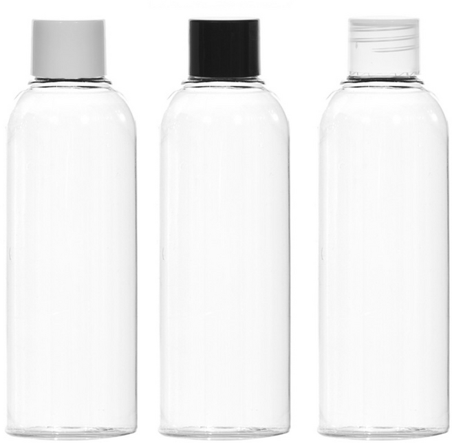 [10-25개묶음판매] 스킨캡 단마개용기 50ml 60ml 75ml 80ml 100ml 공병 화장품 소분 용기 허브스프레이공병, 100ml 투명용기, 흰색캡, 10개