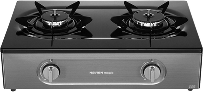 나비엔 매직 가스레인지 2구 가스렌지메탈실버 안심센서 원터치점화 에코, LPG, GRF-1312ND/PD