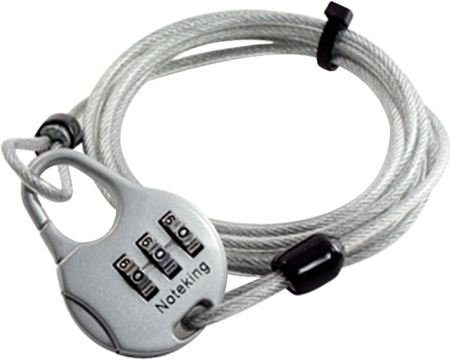 무인PC방 호텔 여관 모텔 내 데스크탑 도난방지 잠금장치 와이어락 3다이얼 LOCK 데스크락2, 1개