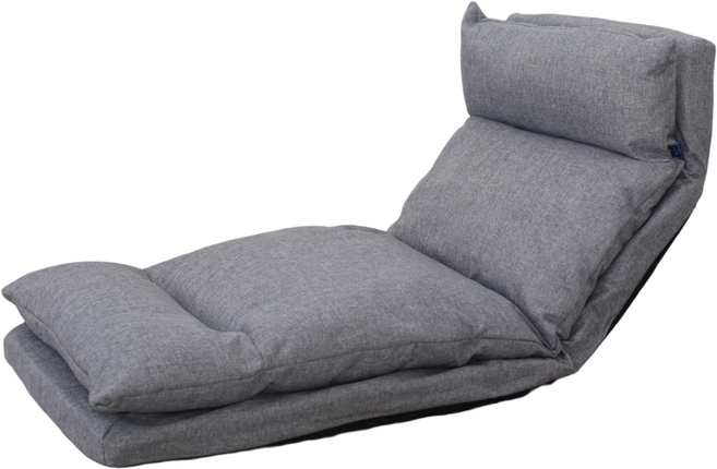 라꾸라꾸 데이라이프 각도조절 등받이 좌식의자 쿠션 소파 1인용소파 접이식 소파베드 토퍼 미니침대, 그레이