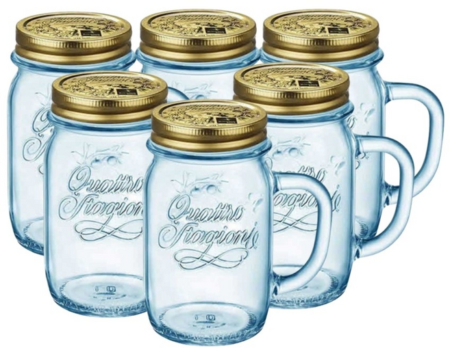 보르미올리 콰트로 드링크머그 415ml (블루) 6개